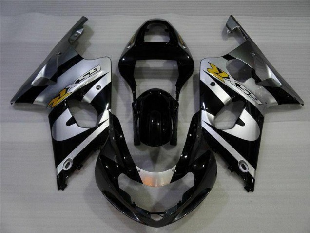 Silver Black 00-02 GSXR 1000 Motorcycle Fairings Silver Black 00-02 GSXR 1000 Motorcycle Fairings