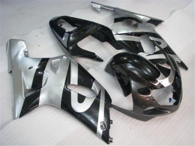 Silver Black 01-03 GSXR 600/750 Motorcycle Fairings