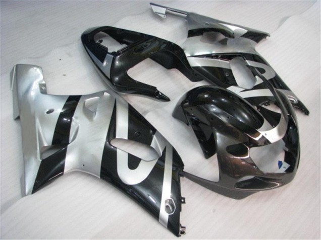 Silver Black 01-03 GSXR 600/750 Motorcycle Fairings Silver Black 01-03 GSXR 600/750 Motorcycle Fairings