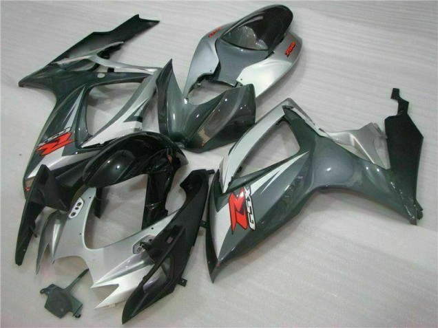 Silver Black 06-07 GSXR 600/750 Motorcycle Fairings Silver Black 06-07 GSXR 600/750 Motorcycle Fairings