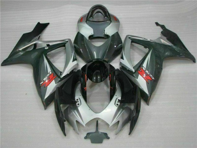 Silver Black 06-07 GSXR 600/750 Motorcycle Fairings Silver Black 06-07 GSXR 600/750 Motorcycle Fairings