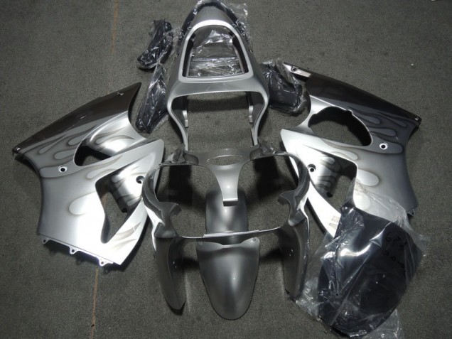 Silver Flame 00-02 ZX6R Motorcycle Fairings