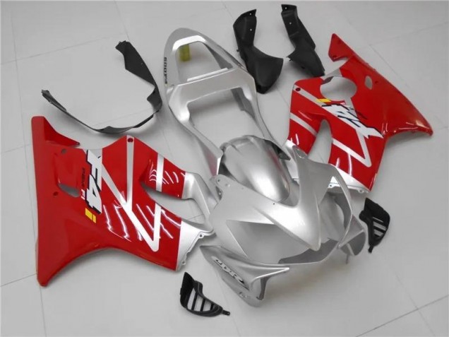 Silver Red 01-03 CBR600 F4i Motorcycle Fairings