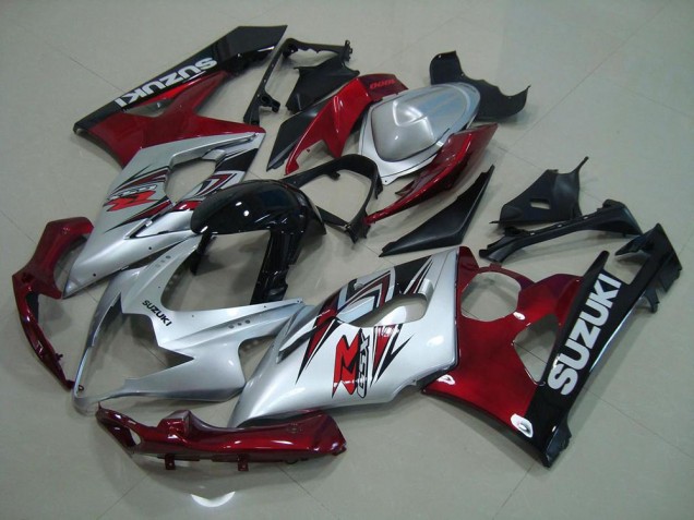 Silver Red 05-06 GSXR 1000 Motorcycle Fairings