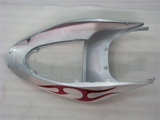 Silver Red Flames 05-06 ZX6R Motorcycle Fairings Silver Red Flames 05-06 ZX6R Motorcycle Fairings