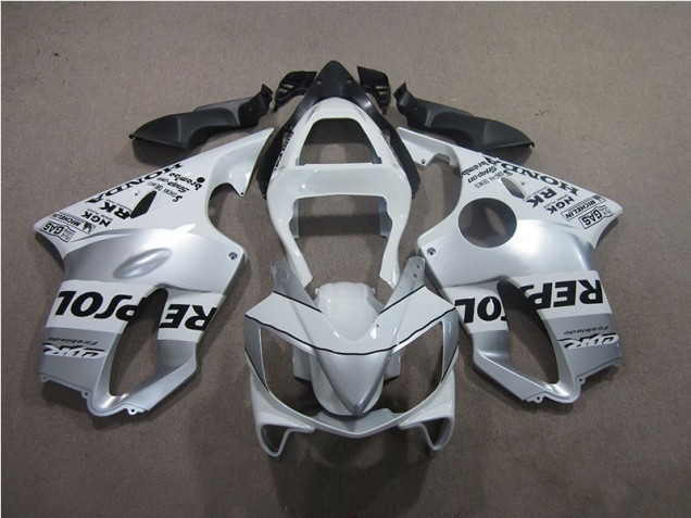 Silver Repsol 01-03 CBR600 F4i Motorcycle Fairings Silver Repsol 01-03 CBR600 F4i Motorcycle Fairings