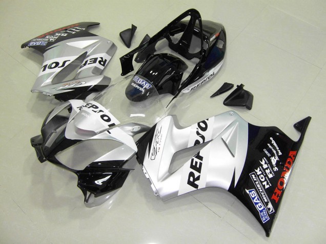 Silver Repsol 02-13 VFR800 Motorcycle Fairing Silver Repsol 02-13 VFR800 Motorcycle Fairing