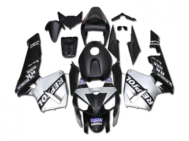 Silver Repsol Black 05-06 CBR600RR Motorcycle Fairings Silver Repsol Black 05-06 CBR600RR Motorcycle Fairings