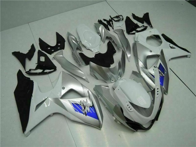 Silver White 09-16 GSXR 1000 Motorcycle Fairings Silver White 09-16 GSXR 1000 Motorcycle Fairings