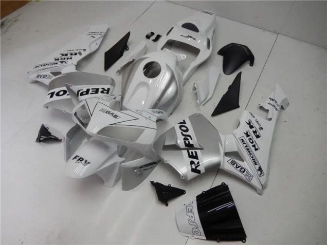 Silver White Black Repsol 03-04 CBR600RR Motorcycle Fairings Silver White Black Repsol 03-04 CBR600RR Motorcycle Fairings