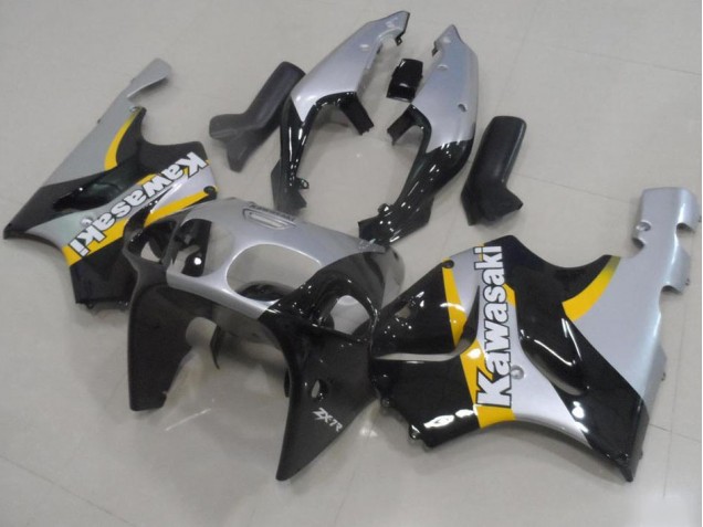 Silver and Black 96-03 ZX7R Motorcycle Fairings Silver and Black 96-03 ZX7R Motorcycle Fairings