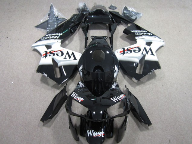 West White Black 03-04 CBR600RR Motorcycle Fairings West White Black 03-04 CBR600RR Motorcycle Fairings