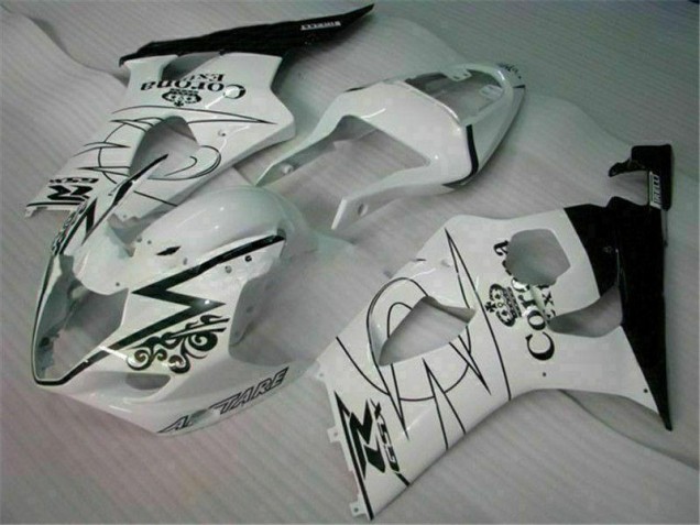 White 03-04 GSXR 1000 Motorcycle Fairings White 03-04 GSXR 1000 Motorcycle Fairings