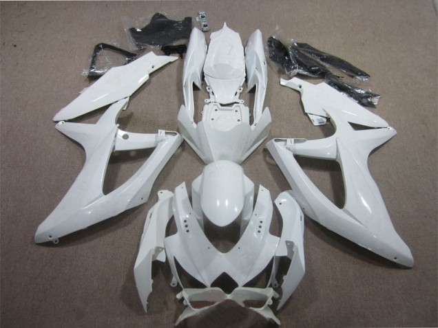 White 08-10 GSXR 600 Motorcycle Fairings White 08-10 GSXR 600 Motorcycle Fairings