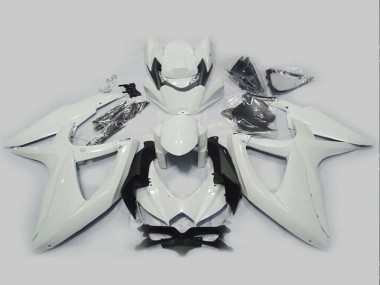 White 08-10 GSXR 750 Motorcycle Fairings