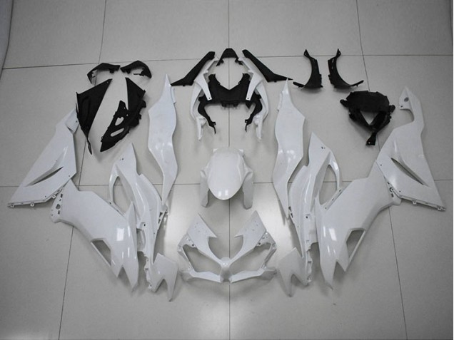 White 19-23 ZX6R Motorcycle Fairings White 19-23 ZX6R Motorcycle Fairings