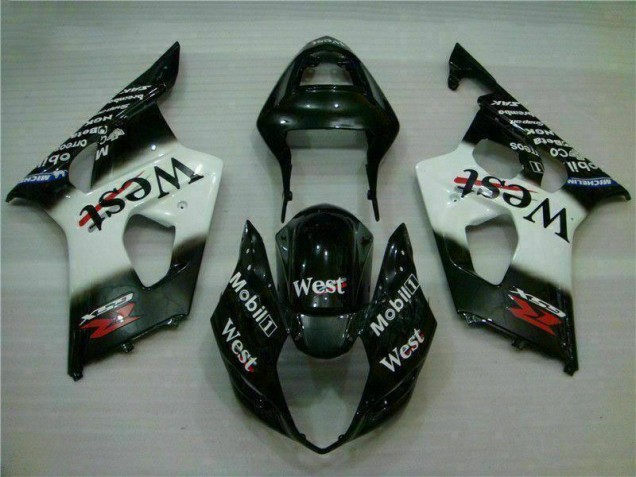 White Black 03-04 GSXR 1000 Full Motorcycle Fairing Kits White Black 03-04 GSXR 1000 Full Motorcycle Fairing Kits