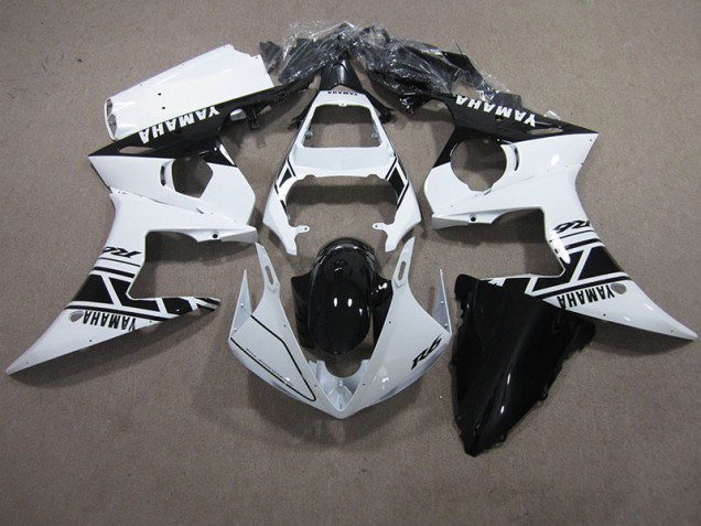 White Black 03-05 YZF R6 Motorcycle Fairings White Black 03-05 YZF R6 Motorcycle Fairings