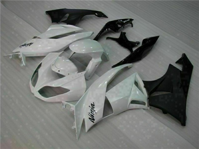 White Black 09-12 ZX6R Motorcycle Fairing White Black 09-12 ZX6R Motorcycle Fairing