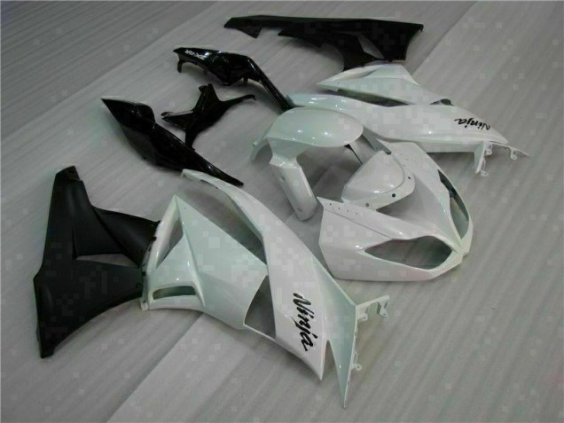 White Black 09-12 ZX6R Motorcycle Fairing White Black 09-12 ZX6R Motorcycle Fairing
