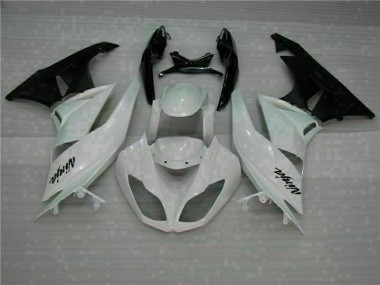 White Black 09-12 ZX6R Motorcycle Fairing