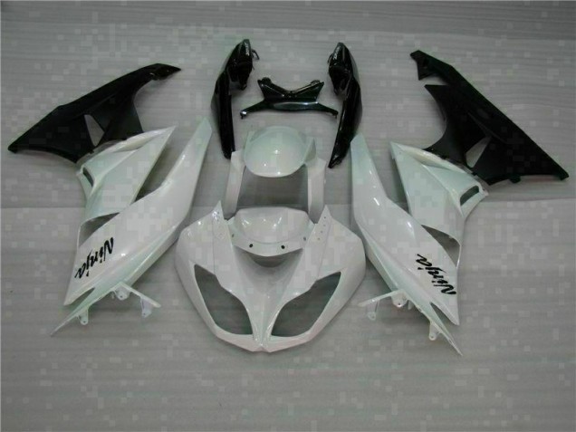 White Black 09-12 ZX6R Motorcycle Fairing White Black 09-12 ZX6R Motorcycle Fairing