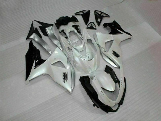 White Black 09-16 GSXR 1000 Motorcycle Fairing White Black 09-16 GSXR 1000 Motorcycle Fairing