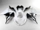 White Black 13-18 ZX6R Motorcycle Fairing White Black 13-18 ZX6R Motorcycle Fairing