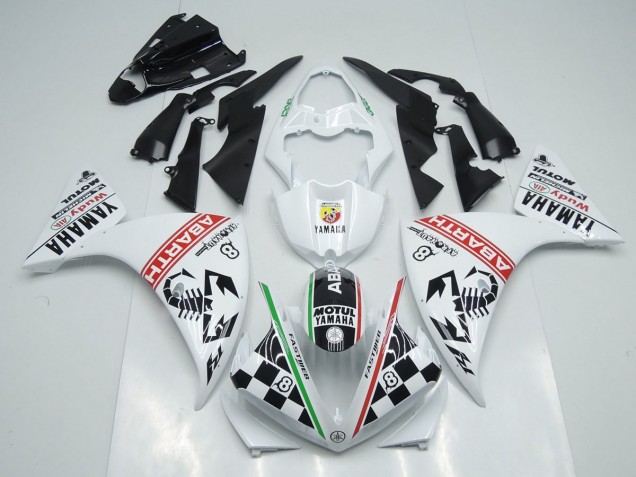 White Black Abrath 09-11 YZF R1 Motorcycle Fairings