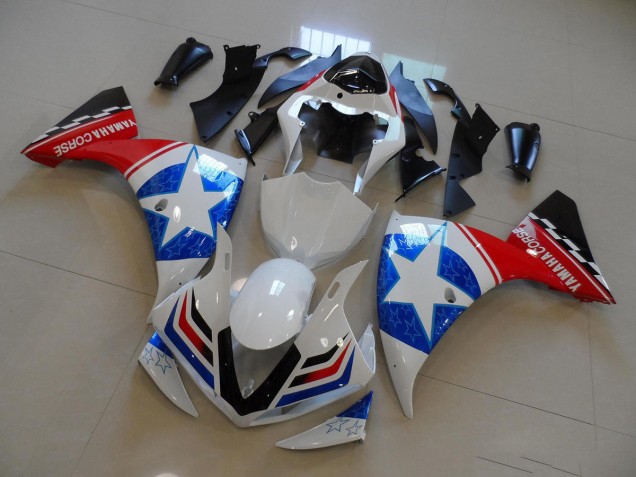 White Black Ducati Star 12-14 YZF R1 Motorcycle Fairings