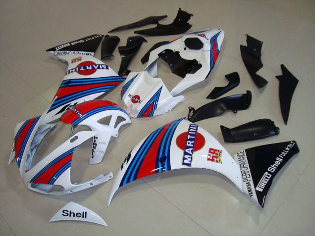 White Black Martini 09-11 YZF R1 Motorcycle Fairings