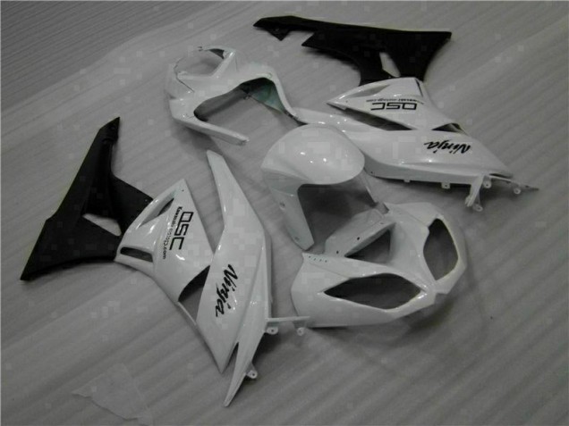 White Black Ninja 09-12 ZX6R Motorcycle Fairings White Black Ninja 09-12 ZX6R Motorcycle Fairings
