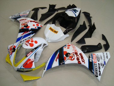 White Black Pepe Phone 09-11 YZF R1 Motorcycle Fairings