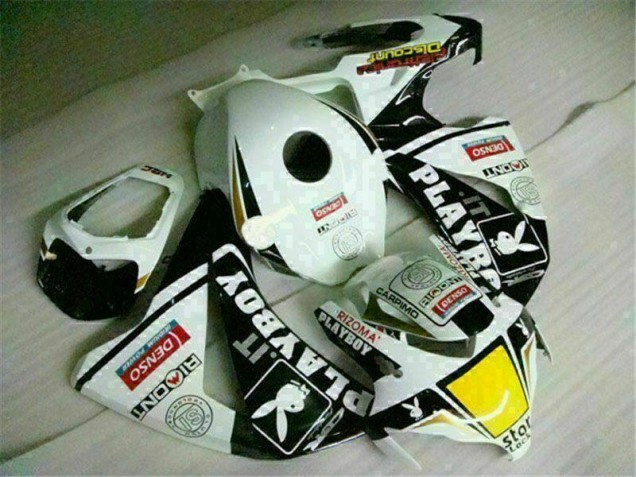 White Black Playboy 08-11 CBR1000RR Motorcycle Fairing