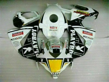 White Black Playboy 08-11 CBR1000RR Motorcycle Fairing