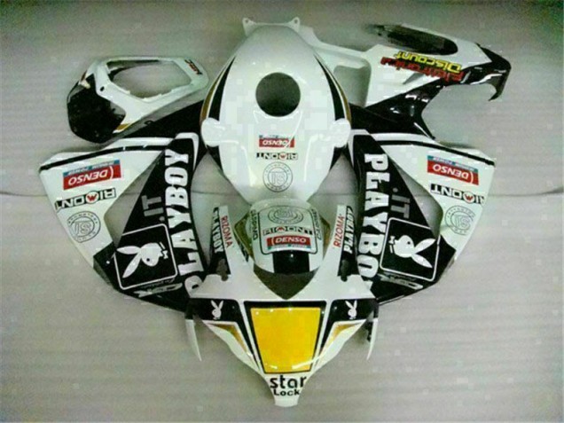 White Black Playboy 08-11 CBR1000RR Motorcycle Fairing