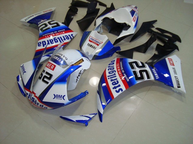White Black Sterilgarda 09-11 YZF R1 Motorcycle Fairings