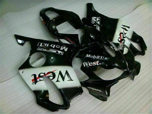 White Black West 01-03 CBR600 F4i Motorcycle Fairings