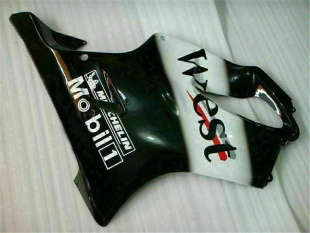 White Black West 01-03 CBR600 F4i Motorcycle Fairings