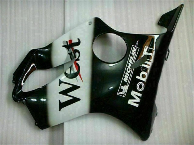 White Black West 01-03 CBR600 F4i Motorcycle Fairings