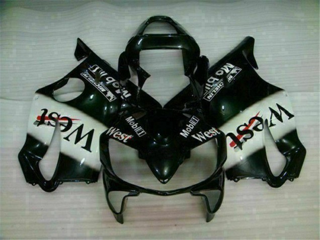 White Black West 01-03 CBR600 F4i Motorcycle Fairings