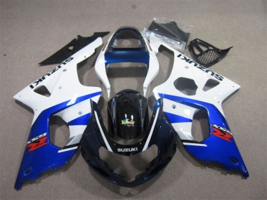 White Blue 00-02 GSXR 1000 Motorcycle Fairings