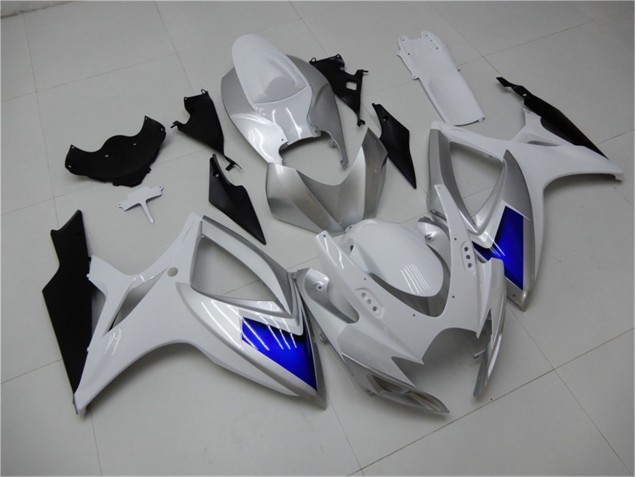 White Blue 06-07 GSXR 600/750 Motorcycle Fairing