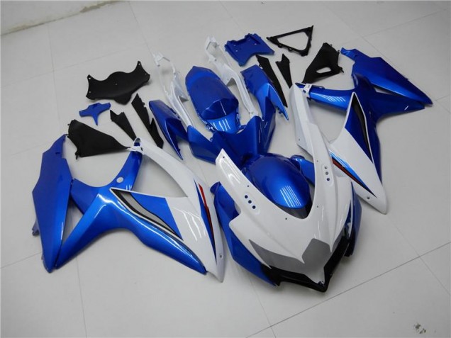White Blue 08-10 GSXR 600/750 Motorcycle Fairing White Blue 08-10 GSXR 600/750 Motorcycle Fairing