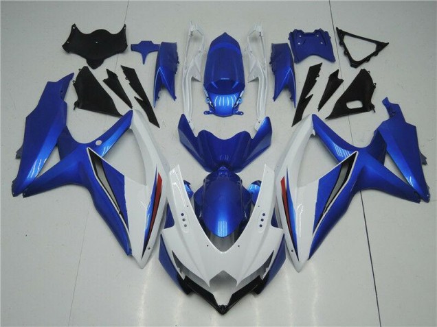 White Blue 08-10 GSXR 600/750 Motorcycle Fairing White Blue 08-10 GSXR 600/750 Motorcycle Fairing