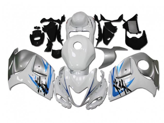 White Blue 08-19 GSXR 1300 Hayabusa Motorcycle Fairings White Blue 08-19 GSXR 1300 Hayabusa Motorcycle Fairings