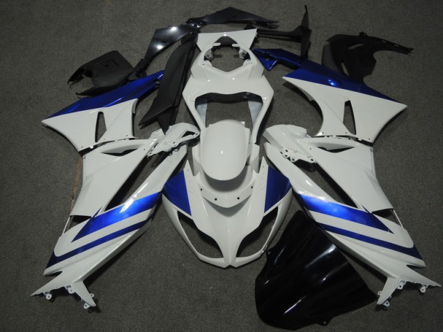 White Blue 09-12 ZX6R Motorcycle Fairings White Blue 09-12 ZX6R Motorcycle Fairings