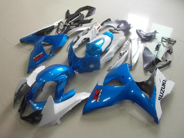 White Blue 09-16 GSXR 1000 Motorcycle Fairing White Blue 09-16 GSXR 1000 Motorcycle Fairing