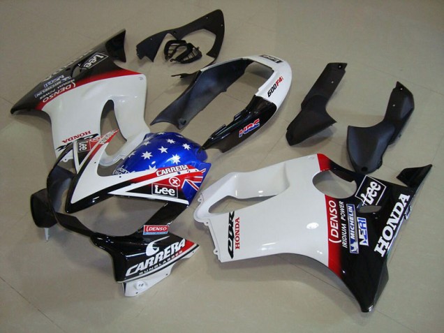 White Blue DENSO HRC Carrera 04-07 CBR600 F4i Motorcycle Fairings White Blue DENSO HRC Carrera 04-07 CBR600 F4i Motorcycle Fairings