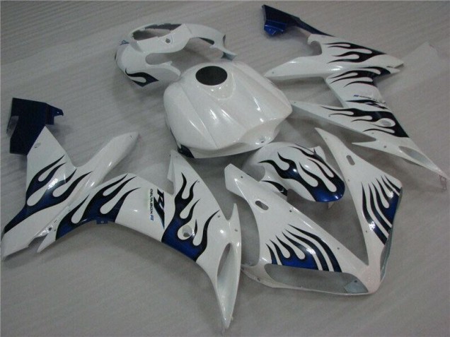 White Blue Flame 04-06 YZF R1 Motorcycle Fairings White Blue Flame 04-06 YZF R1 Motorcycle Fairings